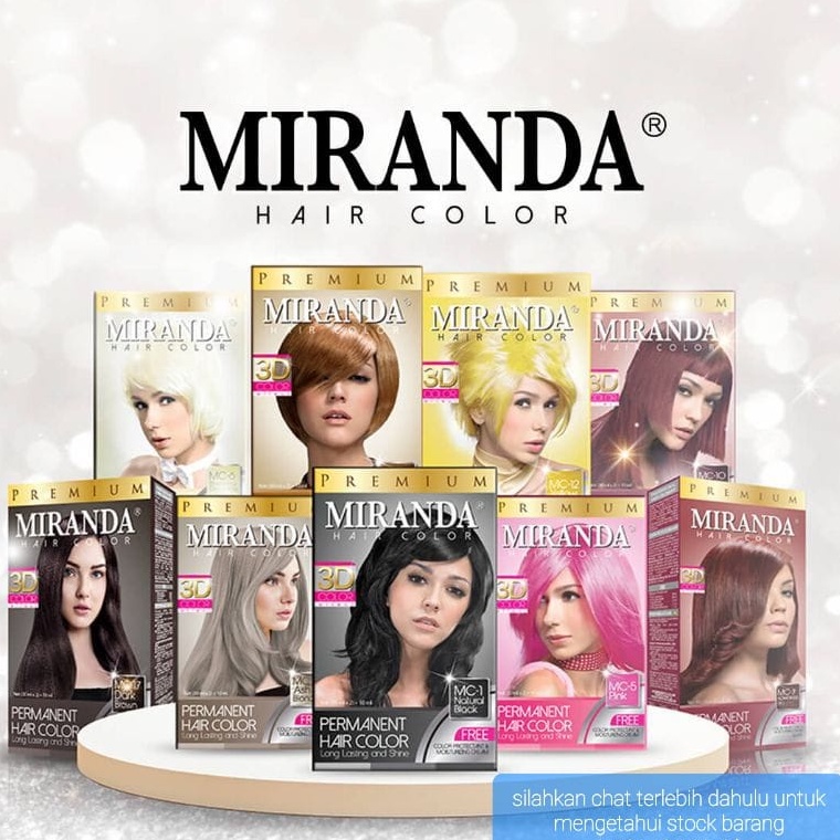 MIRANDA HAIR COLOR PREMIUM PEWARNA CAT SEMIR RAMBUT PERMANENT STYLING