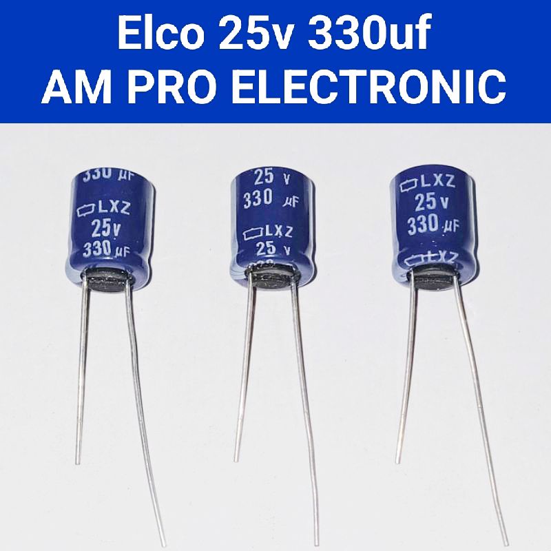 10pcs Elco 25v 330uf Elko 330uf 25v Biru
