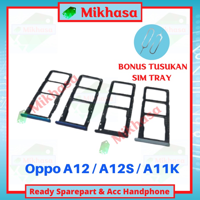 Tempat Kartu Sim Hp Oppo A12 - A12s - A11k Simtray Sim Tray Oppo A12 - A12s - A11k Simlock Slot Sim 