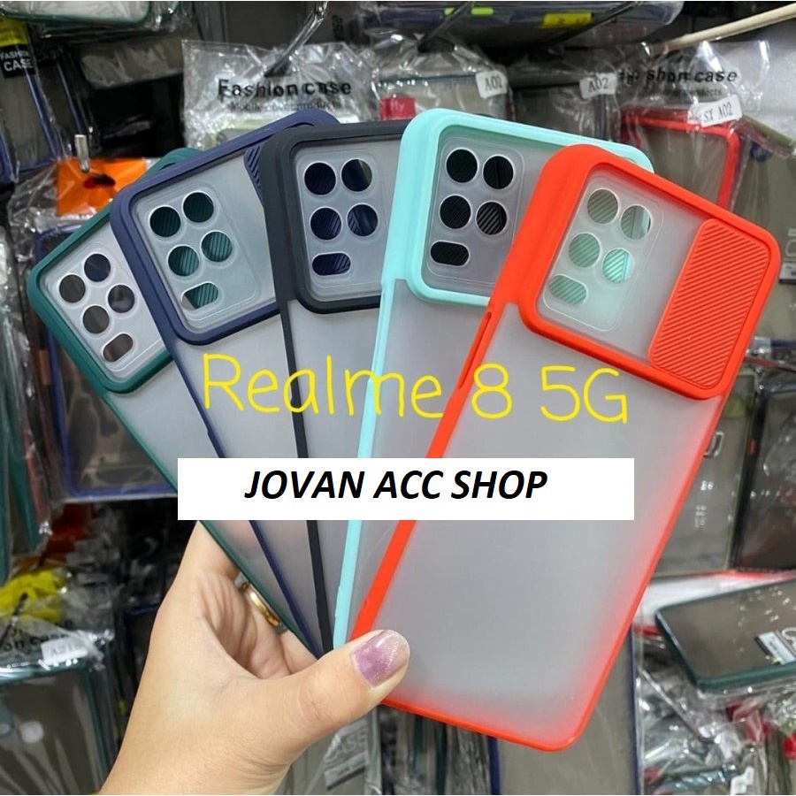 REALME 8 8 PRO 8 5G CASE SLIDE DOFF DOFF HARDCASE MATTE TRANSPARAN HARD DOVE CASING PROTECT CAMERA COVER PELINDUNG KAMERA