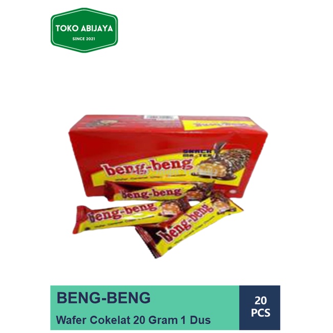 

Beng Beng rasa cokelat caramel 1 dus isi 20x20 gram