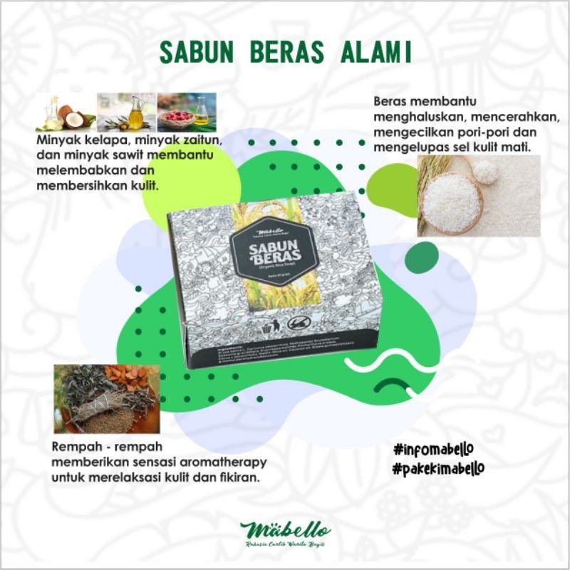 SABUN BERAS ALAMI MABELLO BEST SELLER BPOM HALAL  / SABUN MABELLO /SABUN BERAS MABELLO ALAMI