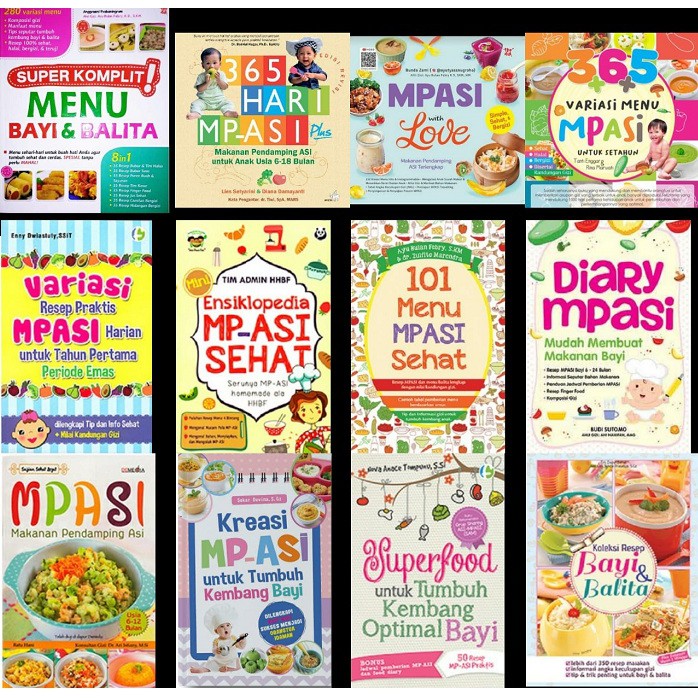 TERLENGKAP  Buku 365 + Variasi Menu MPASI Untuk Satu Tahun - 365 HARI MPASI - SUPER KOMPLIT MENU B