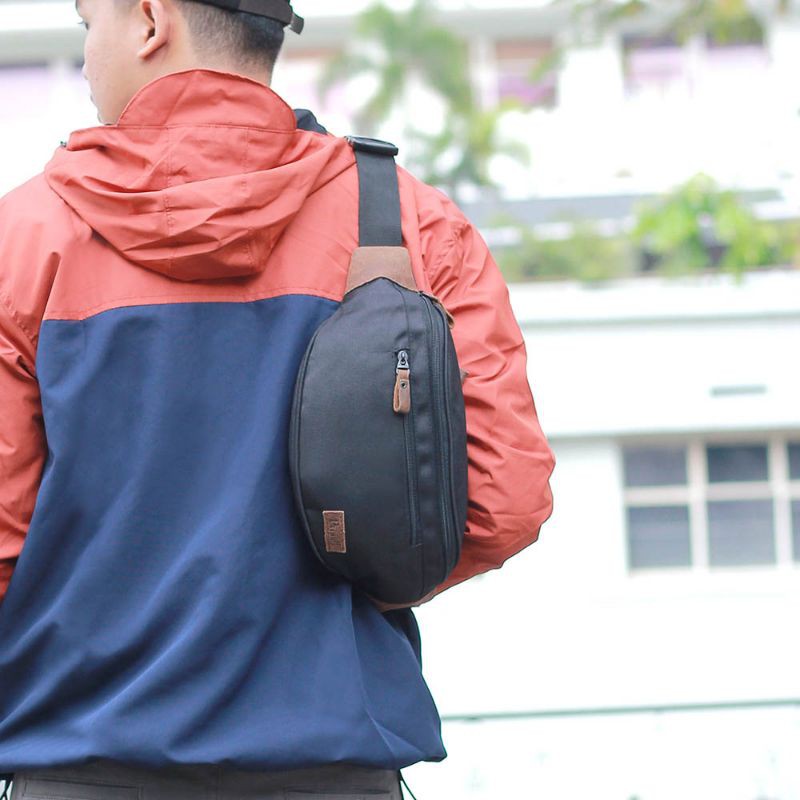 PUSIILL - Tas Salempang Pria Kulit Premium Keren | Tas Pinggang Slingbag Selempang Original