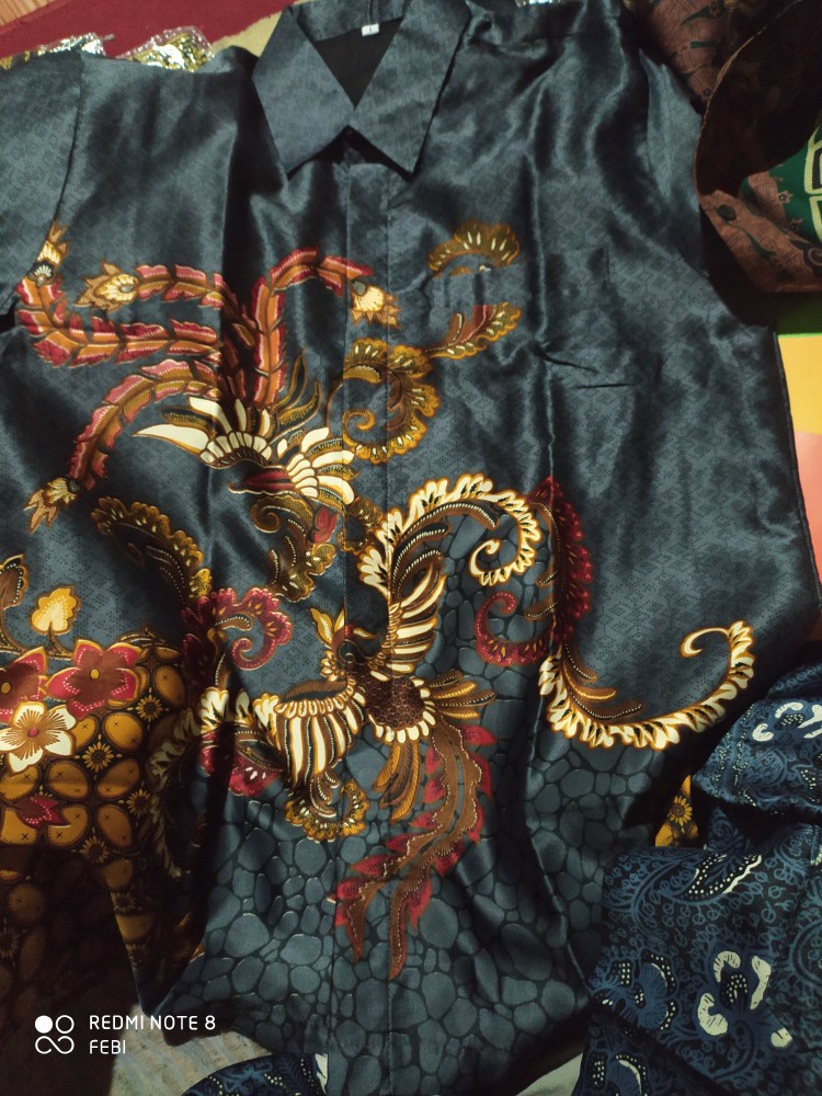 Kemeja Batik Katun Lapis Furing Halus Seragam Bali Fashion Pria Kerja Kantor Clasik Formalm L Xl Xxl