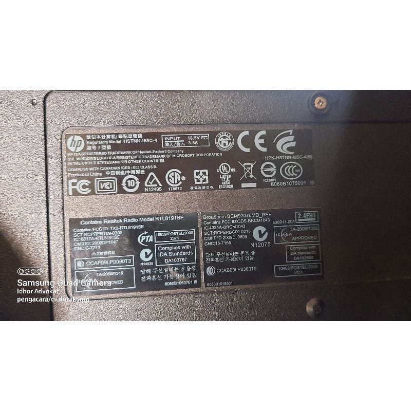 laptop compaq core 2 duo