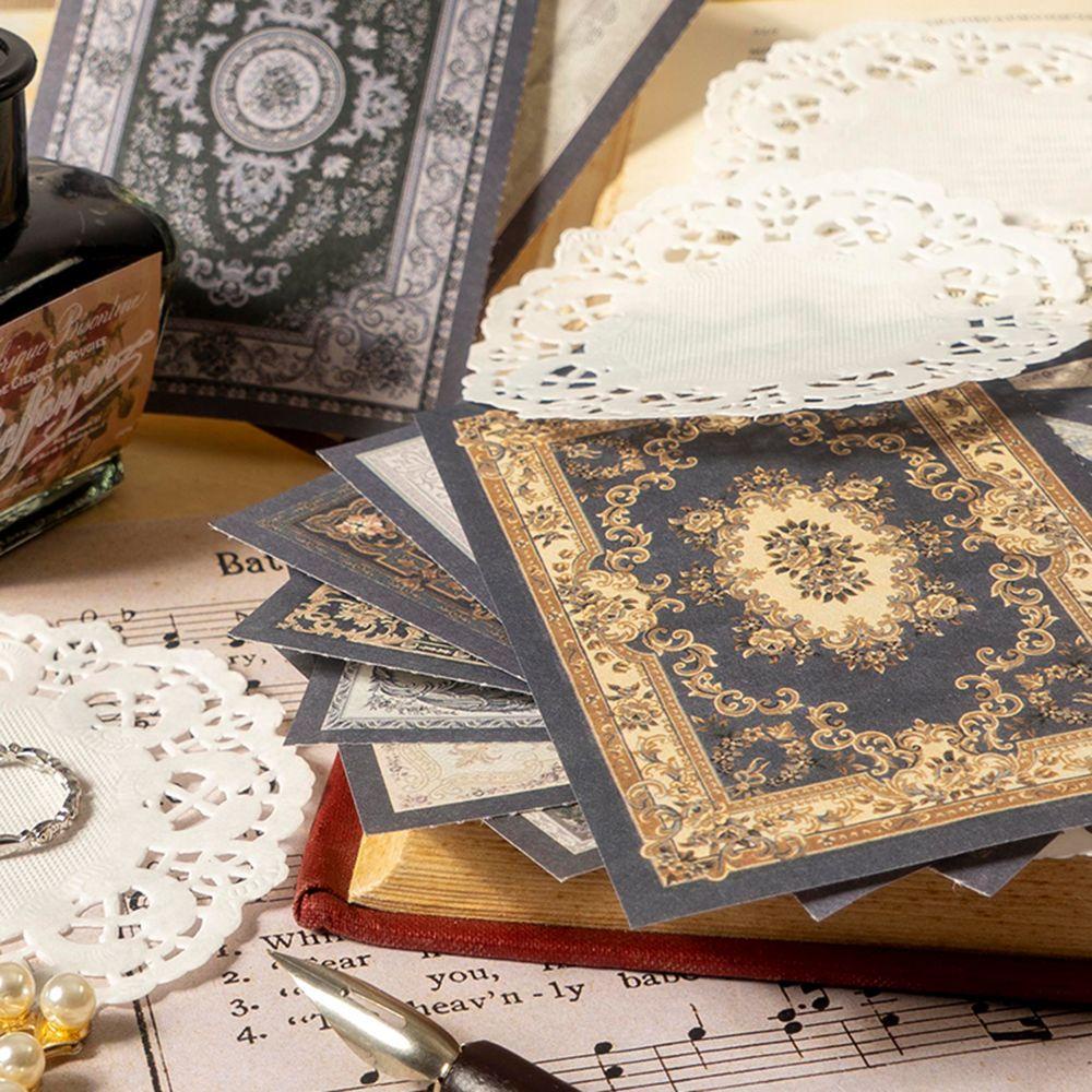 R-flower 30pcs/lot Bahan Kertas Stiker DIY Retro Sticky Notes Diary Dekorasi Album Vintage Journaling