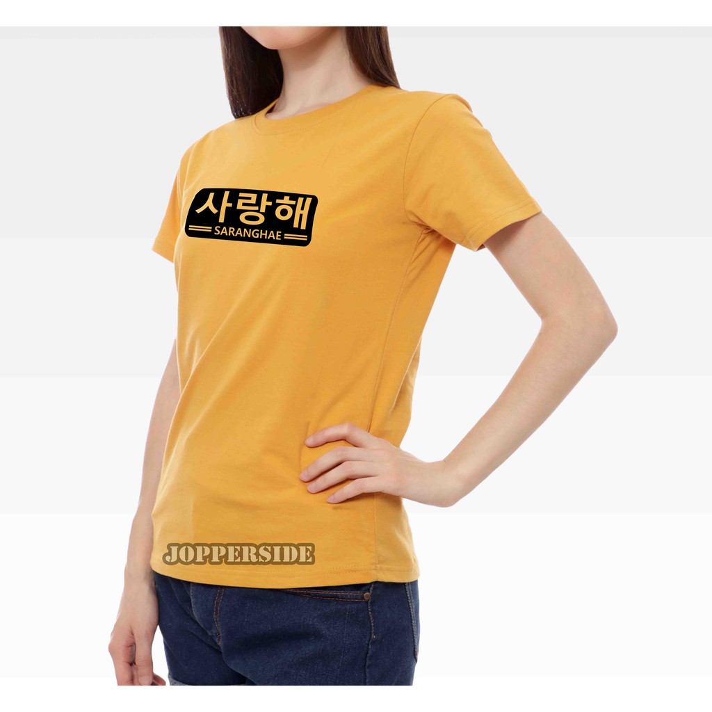 JOPPERSIDE T SHIRT KAOS DISTRO WANITA PEREMPUAN CEWEK SLIMFIT ORIGINAL PREMIUM KOREA SARANGHAE TW8