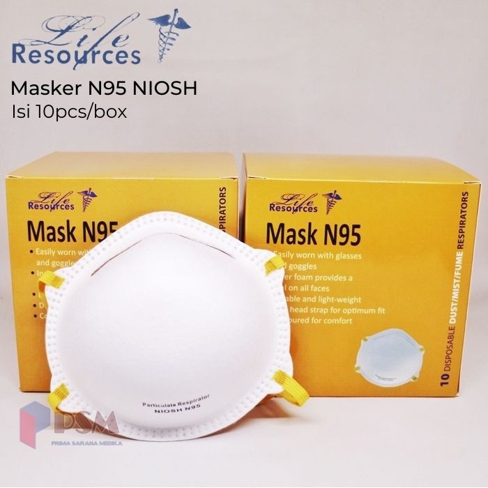 Mask KN95 Cup Type Life Resources / Masker N95 Medis Headloop