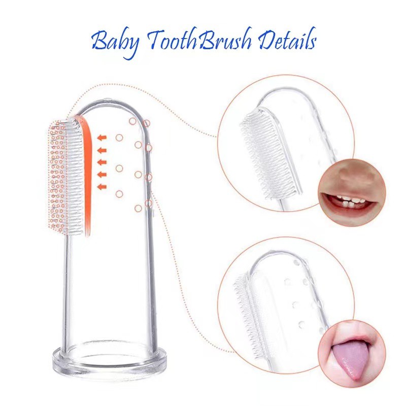 [Promo Terbaru] Sikat Gigi Jari Lidah Gusi Bayi Silikon Baby Finger Teeth Brush Silicone Food Grade