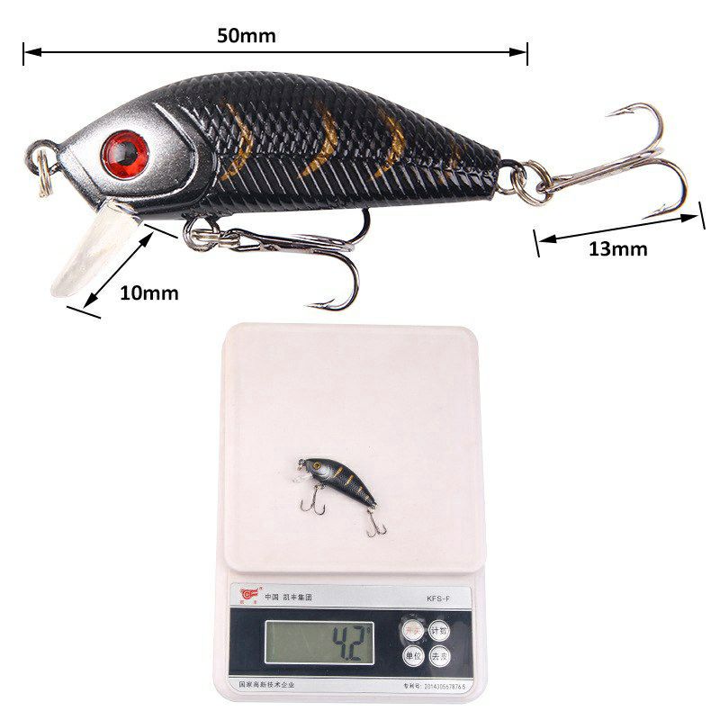 (M04) 5 Cm 3.6G Swim Fish Fishing Lure Artificial Hard Crank bait Top water Wobbler Japan