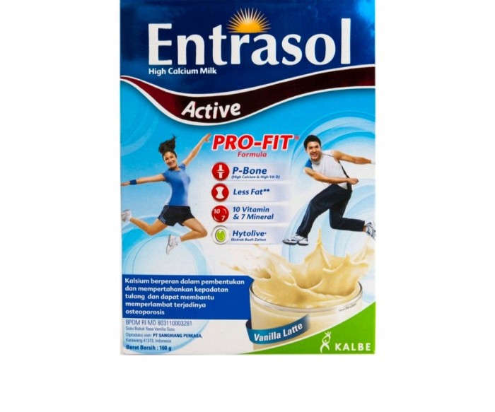 

Entrasol Active Hight Calcium Milk Rasa Vanilla Latte 160gr