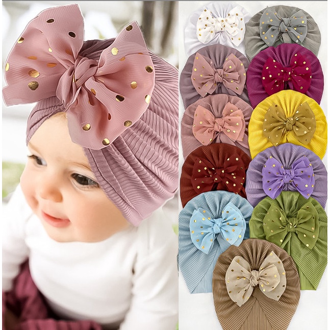 Caliloops Bando Bandana Bayi Newborn Turban Pita Topi Nilon Bayi Aruna