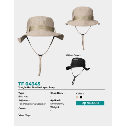 Jungle Hat Double Layer Snap Topi Rimba Bucket Hat Topi Lapangan Topi Petualang Topi Gunung Pria Wanita Cewek Cowok Forester Tf 04345 Original Thomgear Paiton Probolinggo