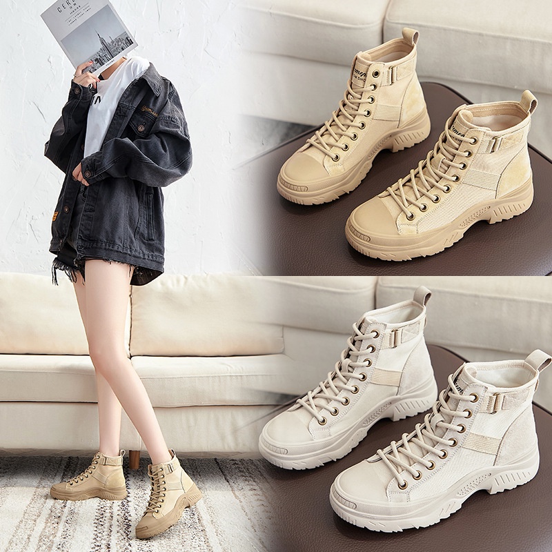 COD Sneakersdaily 201 Sepatu Sneakers Boot Wanita Premium