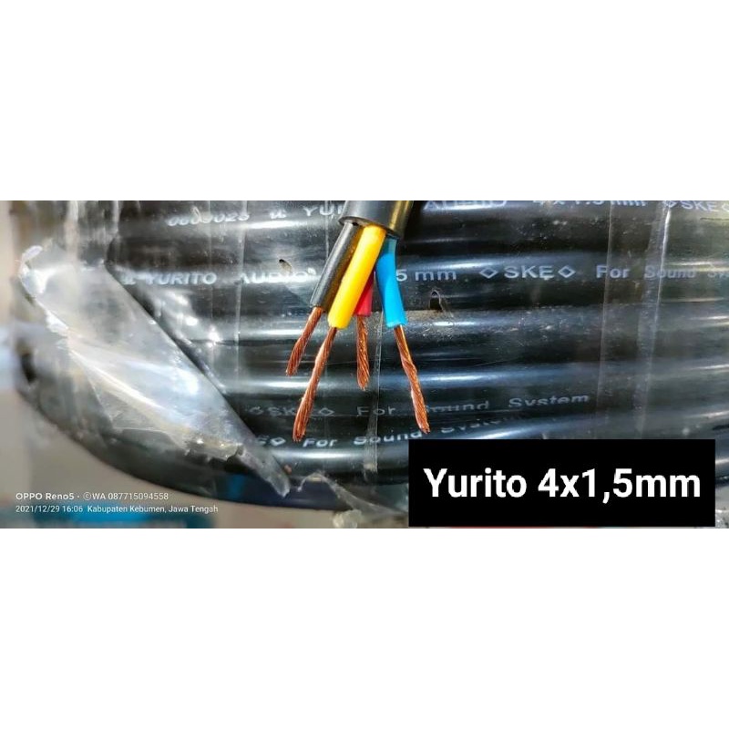 YURITO 4x2,5mm 25m kabel speaker kabel speker 4x2,5mm 25m