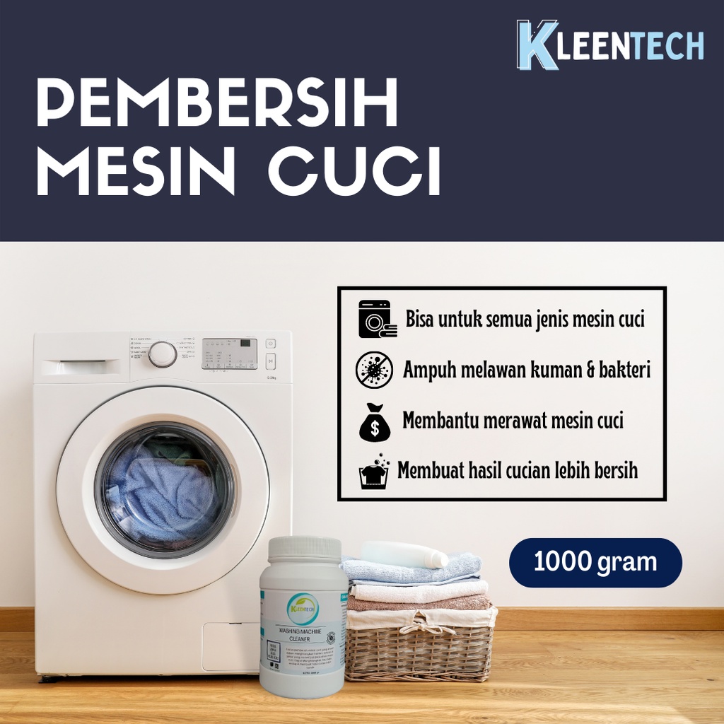 KLEENTECH - Pembersih Mesin Cuci / Bubuk Perawatan Mesin Cuci / Washing Machine Cleaner