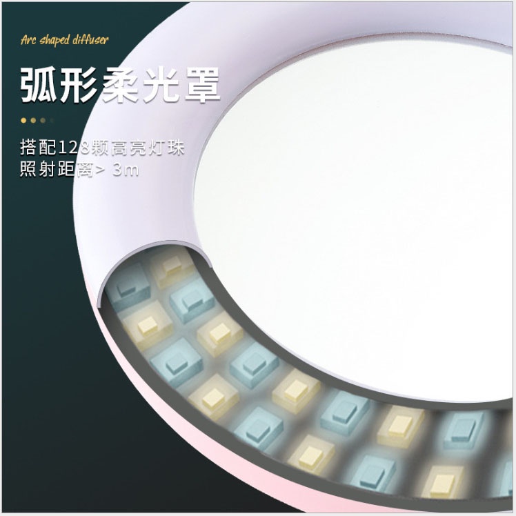 /COD/ CERMIN LIPAT RIAS LED RING LIGHT PORTABLE MAKE UP MIRROR LAMPU RINGLIGHT SELFIE LAMPU LED