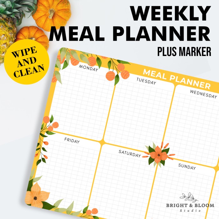 

[RESTOCK] Weekly Meal Planner Magnetic atau Non Magnetic