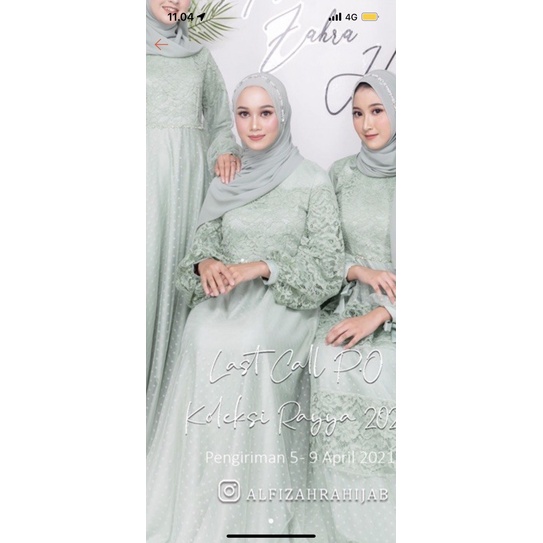 [Preloved] Alfizahrahijab Mysha Dress ukuran L Busui kanan kiri warna sage green