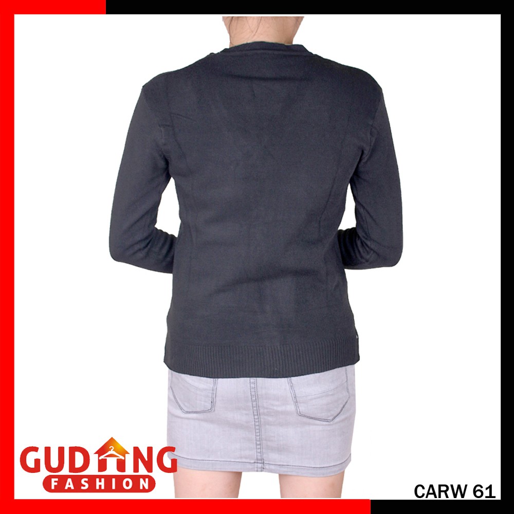 Cardigan Rajut Polos Lengan Panjang Wanita - CARW 61