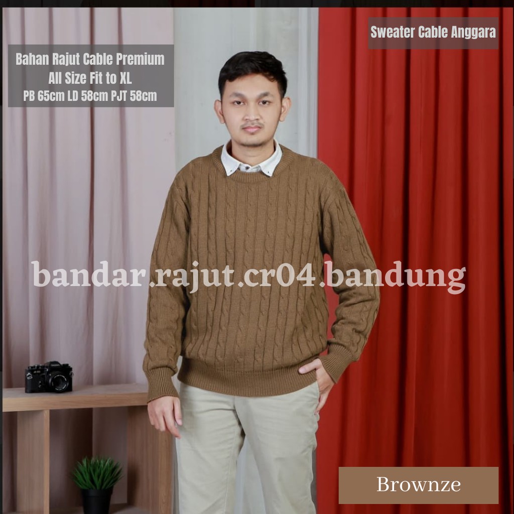 Sweater Rajut Cable Anggara 7 Gate Branded