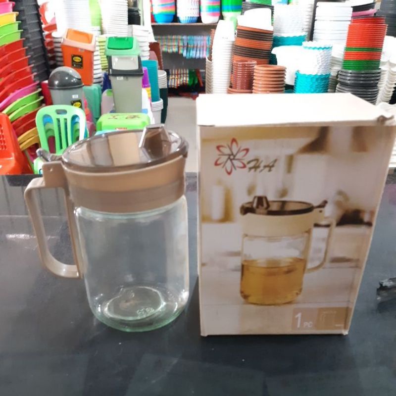 oil pot kaca, tempat minyak goreng, teko minyak