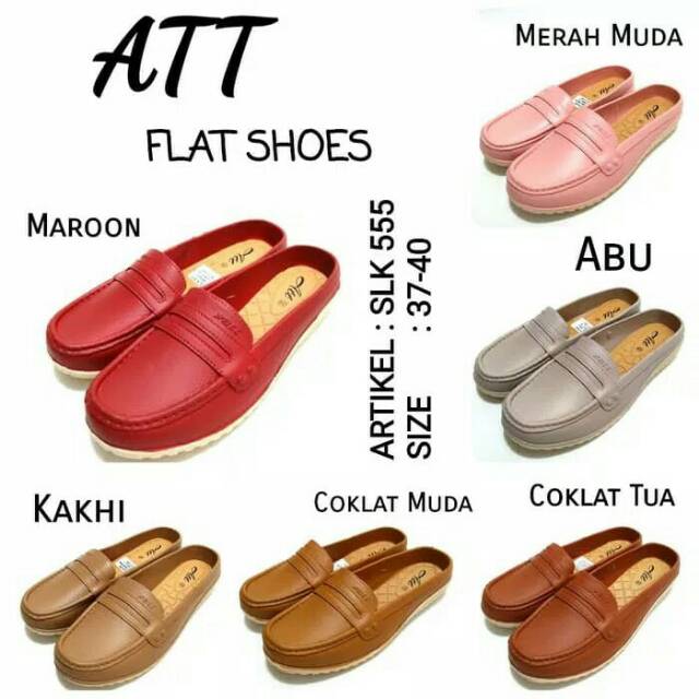 Flat Shoes Woman ATT SLK 555 Murah Nyaman Ringan Empuk