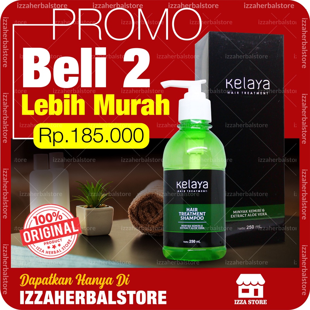 Shampoo KELAYA Hair Treatment Extract Minyak Kemiri Aloevera Hair Serum Shampo Original Asli BPOM