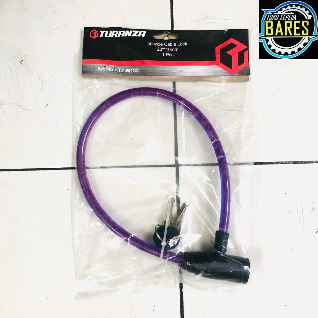 Kunci Gembok Sepeda Kabel Turanza TZ-M183 / Bicycle Lock