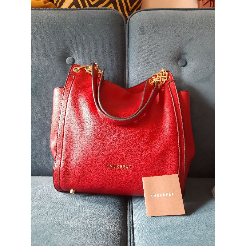 sold out preloved everbest tote bag red