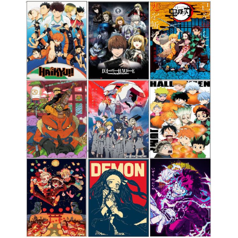 Poster Anime / Paket poster 10.000 8 Pcs + Bonus | Shopee Indonesia