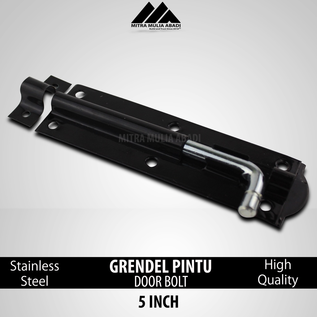 Slot Pintu Grendel 5 Inci Hitam