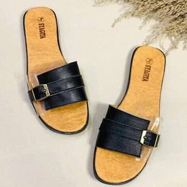 sandal wanita terbaru kulit asli viral 2021/fashion wanita kekinian/bisa cod kulit asli