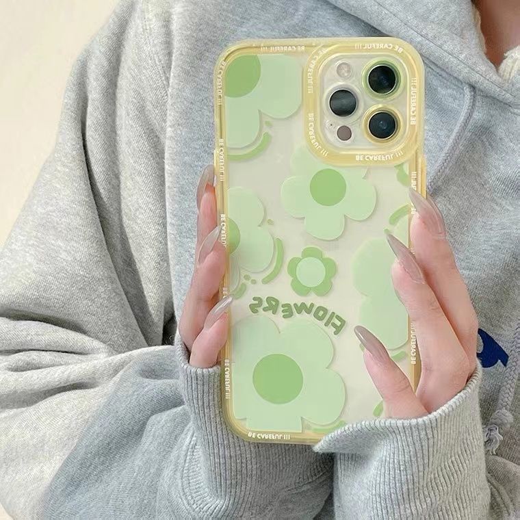 Soft Case Silikon TPU Motif Bunga Untuk Iphone 13 12 Mini 11 Pro X XR XS Max SE 2020 6 6S 7 8 Plus