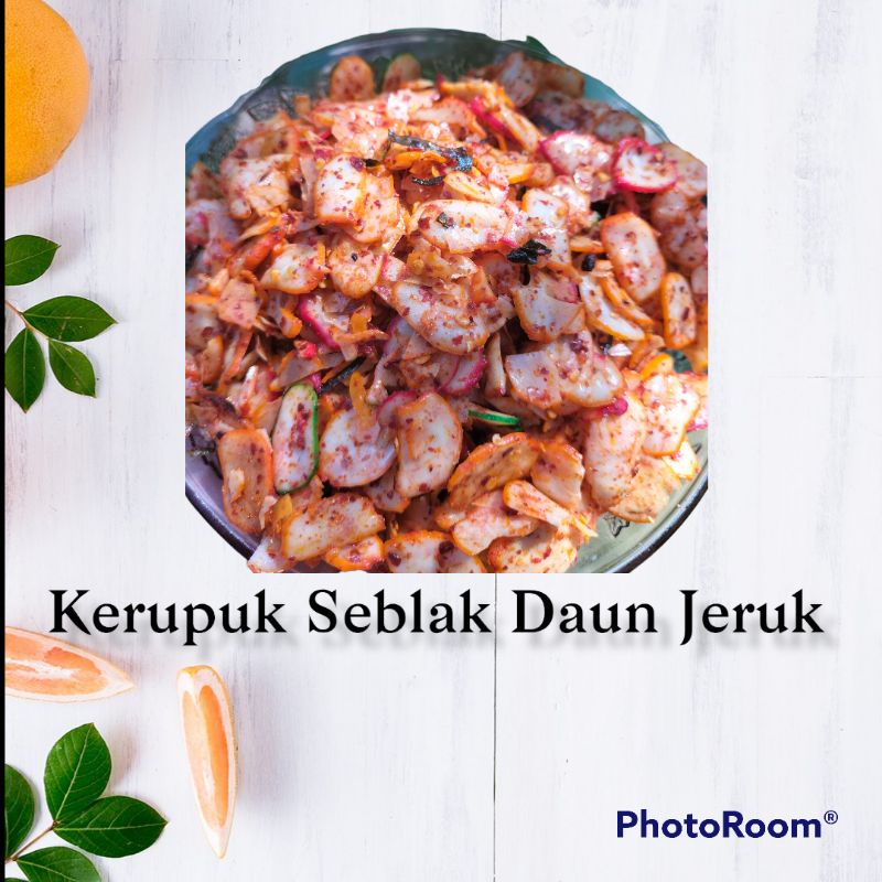 

Kerupuk Seblak Kering | Kerupuk Seblak Daun Jeruk 80g