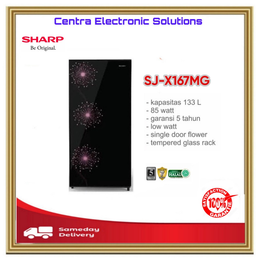 Sharp SJX-167MG-DB/DP Kulkas 1 Pintu / Kulkas Sharp 1 Pintu SJX167MG