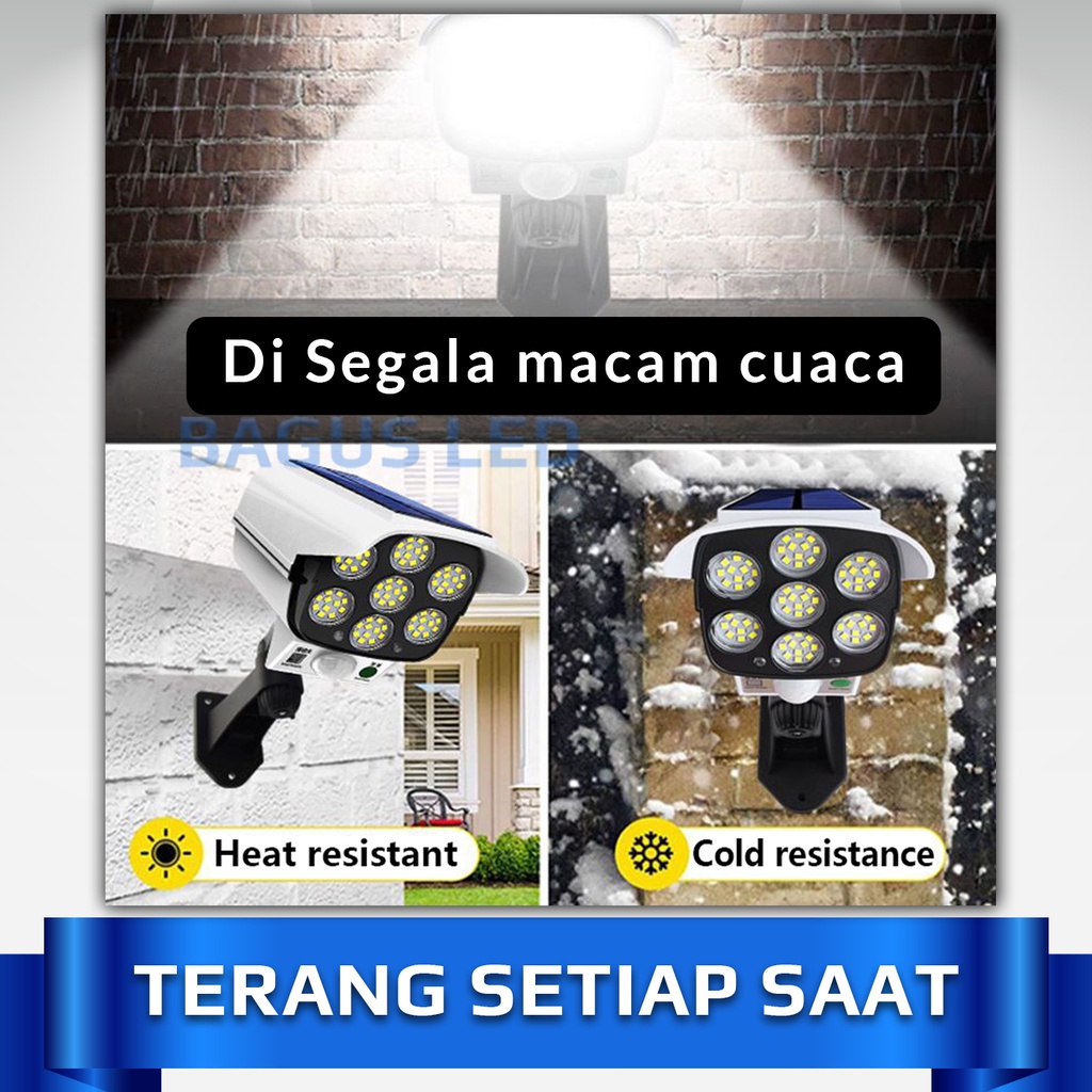 Lampu Sensor Gerak LED Outdoor Solar Cell Lamp CCTV Design Security