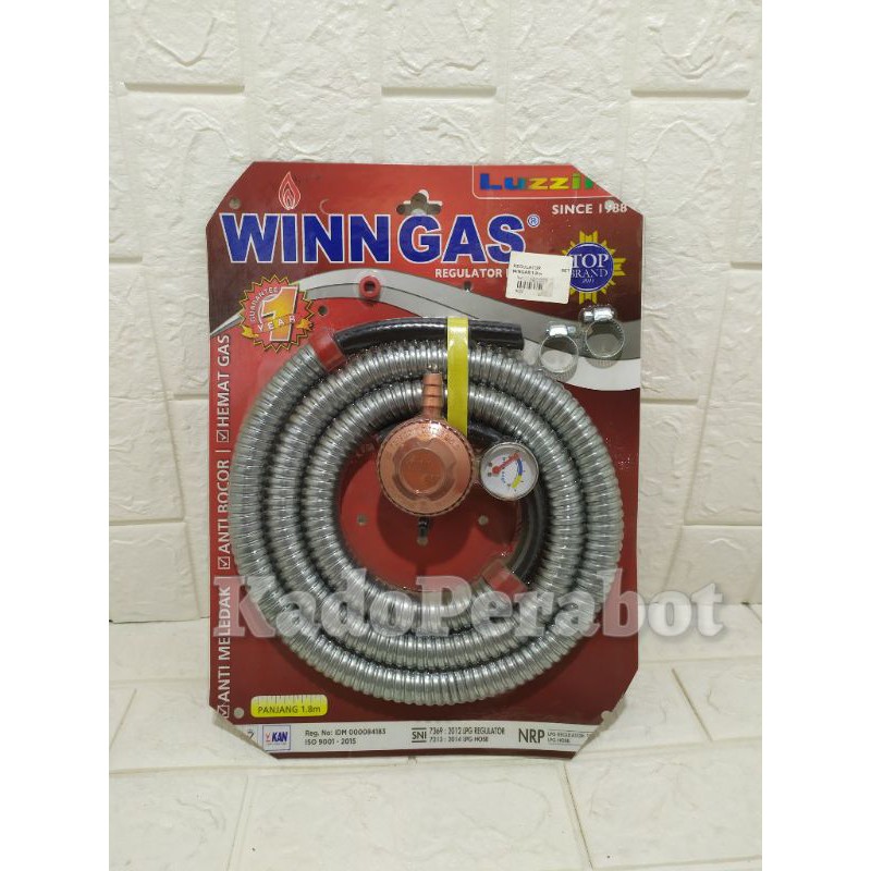 Regulator set winn gas 1.8 m - selang gas set - kepala gas  set winn gas