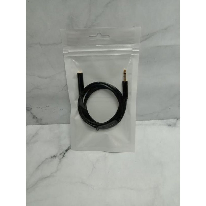 kabel Audio male to female Metal Tingsco 1meter / kabel audio cow cew tingsco 1meter / kabel Aux extension 1meter