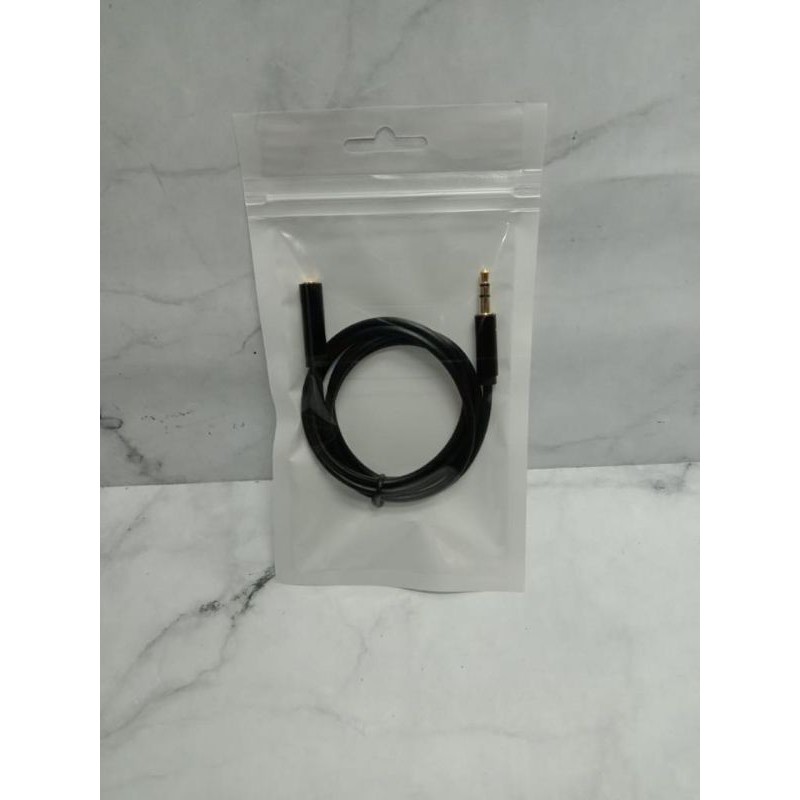 kabel Audio male to female Metal Tingsco 1meter / kabel audio cow cew tingsco 1meter / kabel Aux extension 1meter