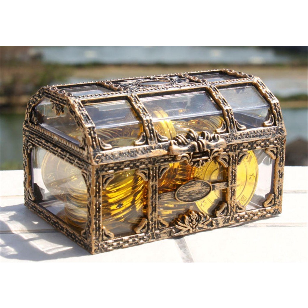 Top Treasure Box Wadah Permata Perhiasan Transparan Multifungsi Stylish