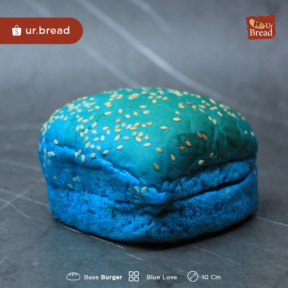 Roti Burger Love Biru 10cm | Base Burger Love 10cm Blue