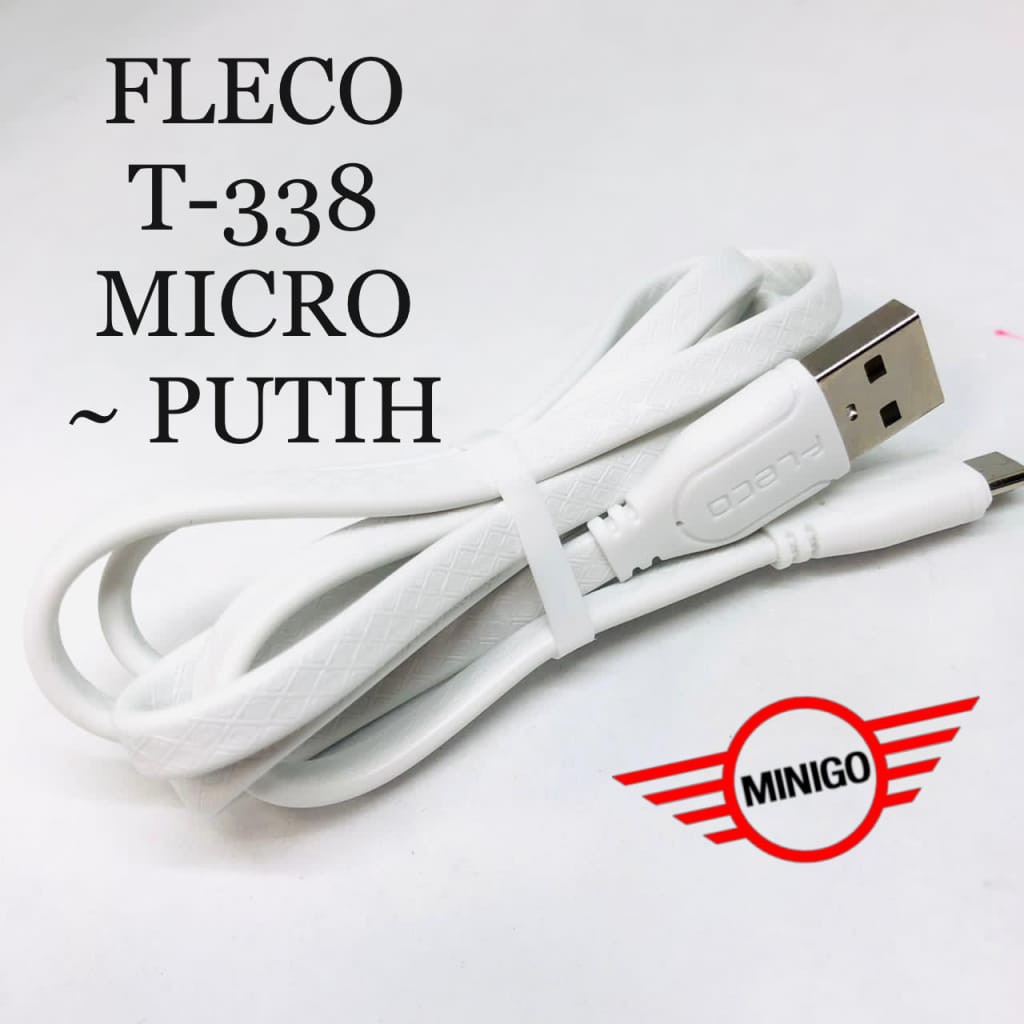 (1PCS) Kabel Data Toples Fleco T-338 Micro Usb Fast Charging QC3.0 2a