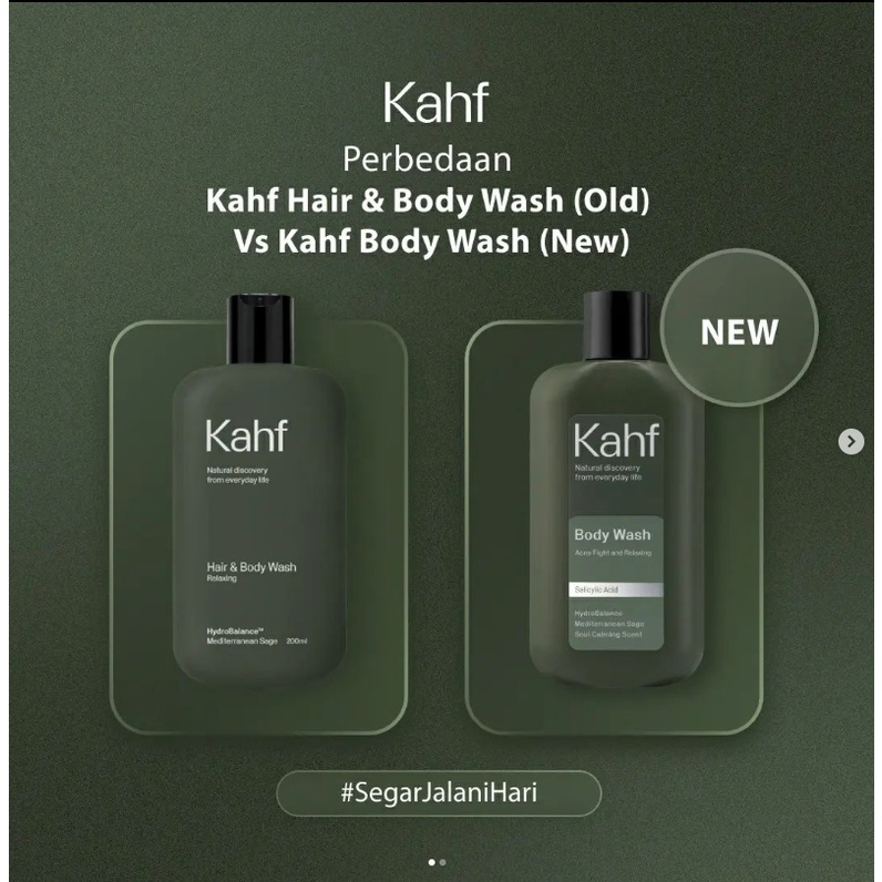 Kahf  Body Wash  Acne Fight and Relaxing 200 ml [ HIJAU ]