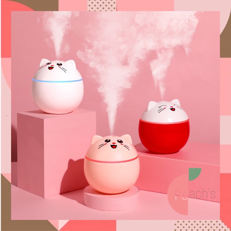 

PEACH - Humidifier Cat Pembersih Diffuser Portabel / Purifier Diffuser Portable Lampu 7 Warna Motif