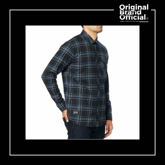 Kemeja Fox Racing gamut strech Flannel (FULL TAG) Midnight ORIGINAL