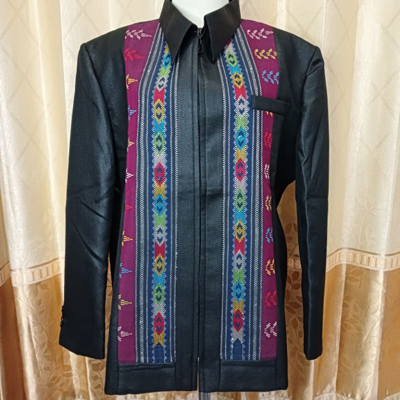 Jasket pria motif ulos sadum size L