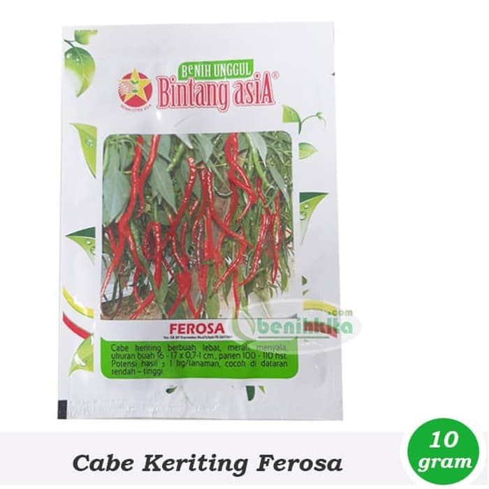 Unik Benih/Bibit Cabe Keriting Ferosa (Bintang Asia) Limited