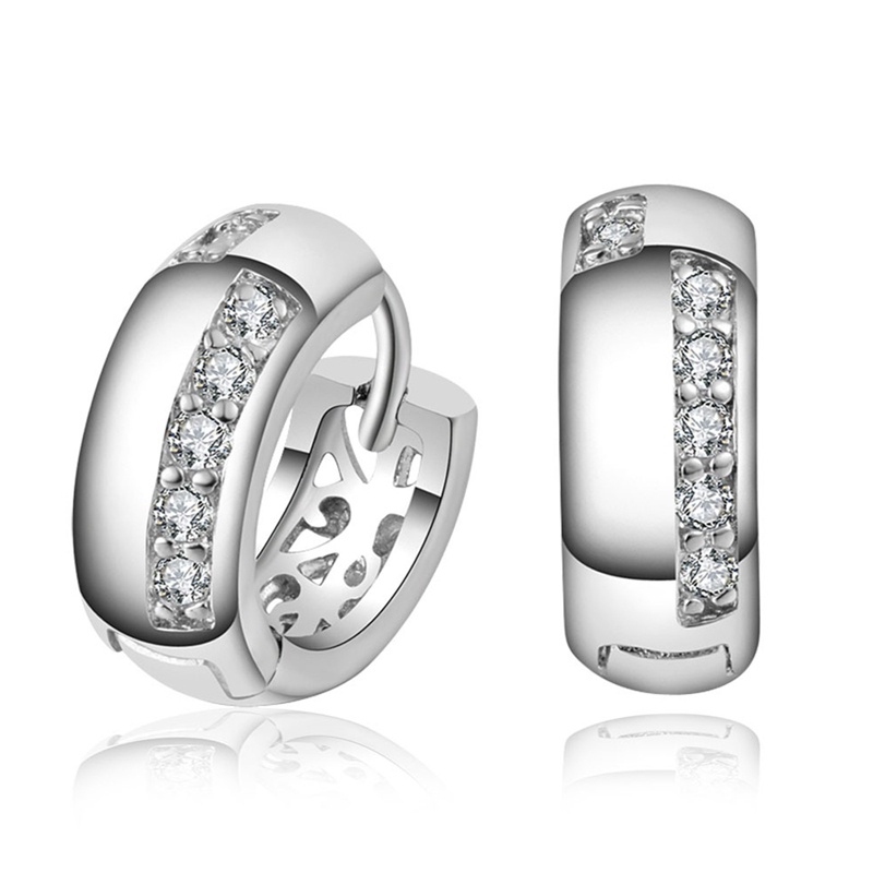 Anting Bulat Sterling Silver 925 Hypoallergenic Untuk Pria / Wanita Hoops